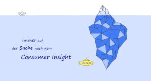Consumer Insight dargestellt als U-Boot unterhalb eines Eisbergs