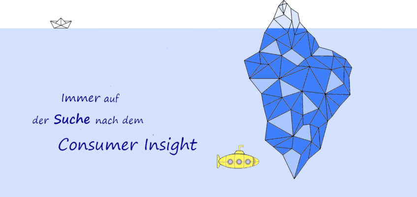Consumer Insight dargestellt als U-Boot unterhalb eines Eisbergs